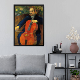 Obraz w ramie Paul Gauguin "Wiolonczelista (Portret Fritza Schekluda) - reprodukcja