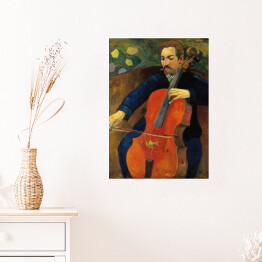 Plakat samoprzylepny Paul Gauguin "Wiolonczelista (Portret Fritza Schekluda) - reprodukcja