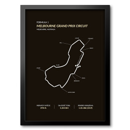 Obraz w ramie Melbourne Grand Prix Circuit - Tory wyścigowe Formuły 1
