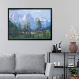 Obraz w ramie Krajobraz górski. Andreas Roth Reprodukcja obrazu