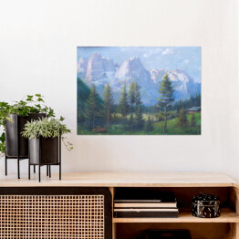 Plakat samoprzylepny Krajobraz górski. Andreas Roth Reprodukcja obrazu