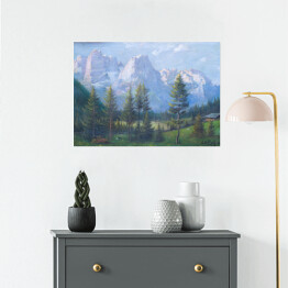 Plakat samoprzylepny Krajobraz górski. Andreas Roth Reprodukcja obrazu