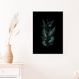 Plakat samoprzylepny Kompozycja z tropikalnych liści