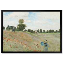 Plakat w ramie Claude Monet Pole maków koło Argenteuil. Reprodukcja obrazu