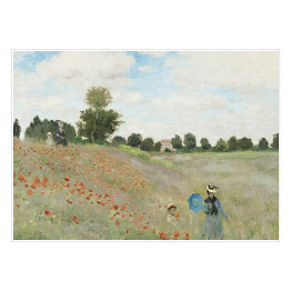 Plakat samoprzylepny Claude Monet Pole maków koło Argenteuil. Reprodukcja obrazu