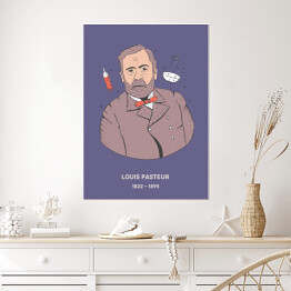 Plakat Louis Pasteur - znani naukowcy - ilustracja