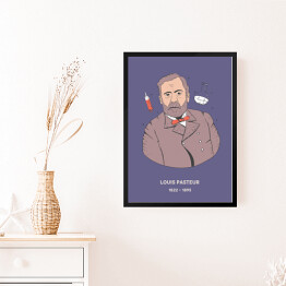 Obraz w ramie Louis Pasteur - znani naukowcy - ilustracja