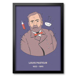 Obraz w ramie Louis Pasteur - znani naukowcy - ilustracja