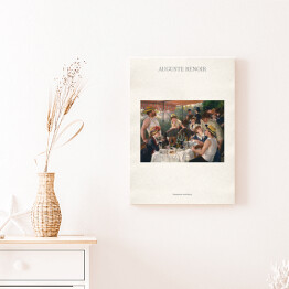 Obraz na płótnie Auguste Renoir "Śniadanie wioślarzy" - reprodukcja z napisem. Plakat z passe partout