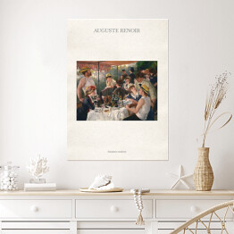 Plakat samoprzylepny Auguste Renoir "Śniadanie wioślarzy" - reprodukcja z napisem. Plakat z passe partout