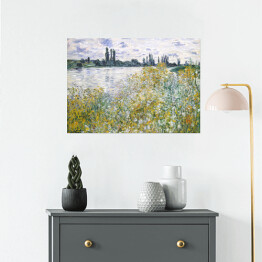 Plakat samoprzylepny Claude Monet Kwiaty w pobliżu Vetheuil Reprodukcja obrazu