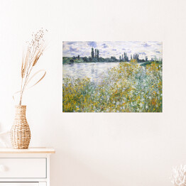 Plakat samoprzylepny Claude Monet Kwiaty w pobliżu Vetheuil Reprodukcja obrazu