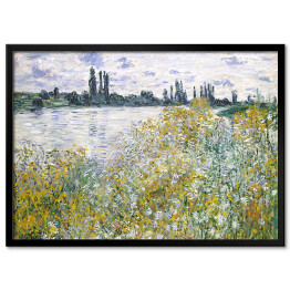 Plakat w ramie Claude Monet Kwiaty w pobliżu Vetheuil Reprodukcja obrazu