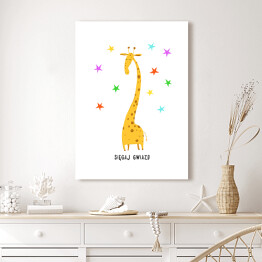 Obraz klasyczny Żyrafa - "Sięgaj gwiazd"