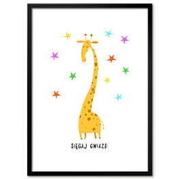 Obraz klasyczny Żyrafa - "Sięgaj gwiazd"