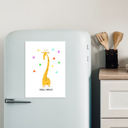 Magnes dekoracyjny Żyrafa - "Sięgaj gwiazd"