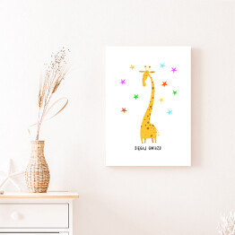 Obraz na płótnie Żyrafa - "Sięgaj gwiazd"