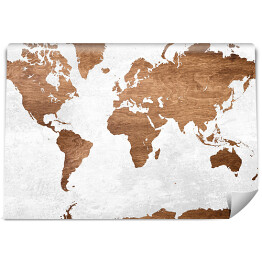 Fototapeta winylowa zmywalna Mapa świata na jasnym tle