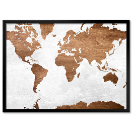 Obraz klasyczny Mapa świata na jasnym tle