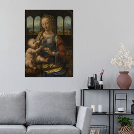 Plakat Leonardo da Vinci Madonna z goździkiem Reprodukcja obrazu