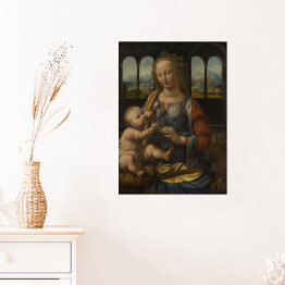 Plakat Leonardo da Vinci Madonna z goździkiem Reprodukcja obrazu