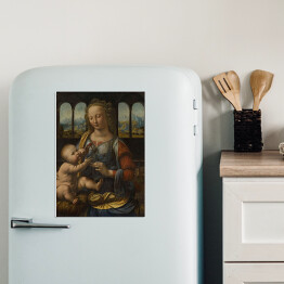 Magnes dekoracyjny Leonardo da Vinci Madonna z goździkiem Reprodukcja obrazu