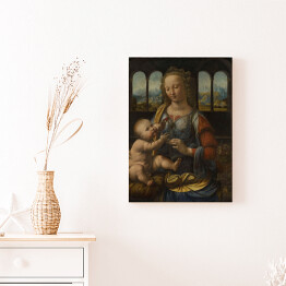 Obraz na płótnie Leonardo da Vinci Madonna z goździkiem Reprodukcja obrazu