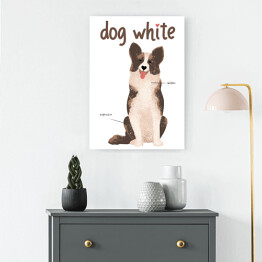 Obraz na płótnie Kawa z psem - dog white