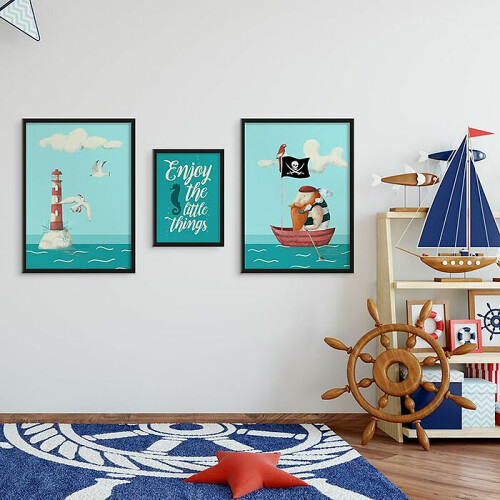 Galeria ścienna Morskie opowieści Zestaw plakatów