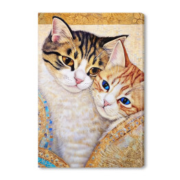 Obraz na płótnie Koty à la Gustav Klimt