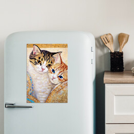 Magnes dekoracyjny Koty à la Gustav Klimt