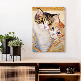 Obraz na płótnie Koty à la Gustav Klimt