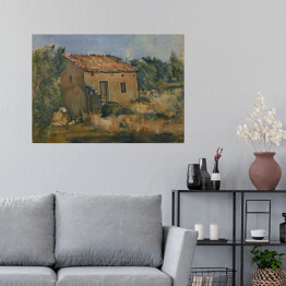Plakat samoprzylepny Paul Cézanne "Opuszczony dom blisko d'Aix-en-Provence" - reprodukcja