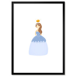 Obraz klasyczny Bajkowa księżniczka na białym tle