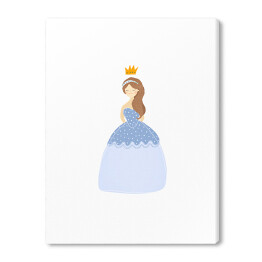 Obraz na płótnie Bajkowa księżniczka na białym tle