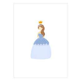 Plakat Bajkowa księżniczka na białym tle