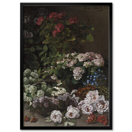 Plakat w ramie Claude Monet Wiosenne kwiaty. Reprodukcja