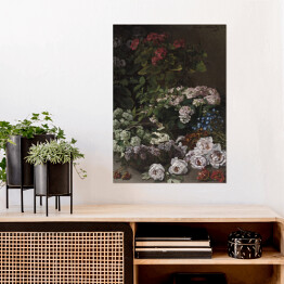 Plakat samoprzylepny Claude Monet Wiosenne kwiaty. Reprodukcja