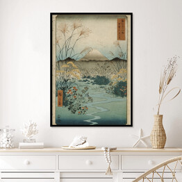Plakat w ramie Utugawa Hiroshige Równina Ōtsuki w prowincji Kai. Reprodukcja