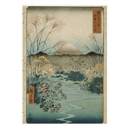 Plakat samoprzylepny Utugawa Hiroshige Równina Ōtsuki w prowincji Kai. Reprodukcja