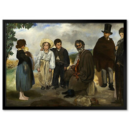 Plakat w ramie Edouard Manet "Stary muzyk" - reprodukcja