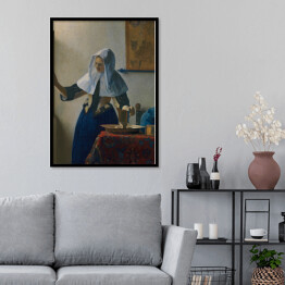 Plakat w ramie Jan Vermeer Kobieta z dzbanem Reprodukcja