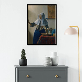 Plakat w ramie Jan Vermeer Kobieta z dzbanem Reprodukcja