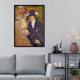 Plakat w ramie Henri de Toulouse-Lautrec "Anglik w Moulin Rouge" - reprodukcja