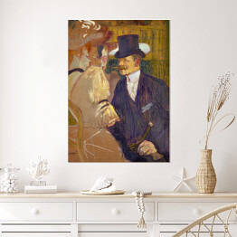 Plakat samoprzylepny Henri de Toulouse-Lautrec "Anglik w Moulin Rouge" - reprodukcja