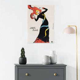 Plakat samoprzylepny Henri de Toulouse-Lautrec "Jane Avril" - reprodukcja