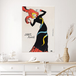 Plakat samoprzylepny Henri de Toulouse-Lautrec "Jane Avril" - reprodukcja