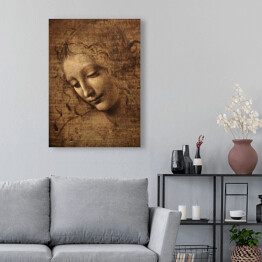 Obraz klasyczny Leonardo da Vinci Głowa kobiety Reprodukcja obrazu