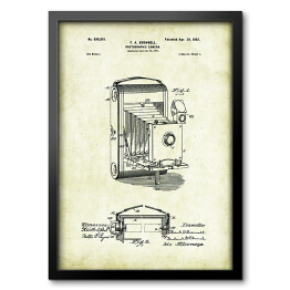 Obraz w ramie F. A. Brownell - patenty na rycinach vintage