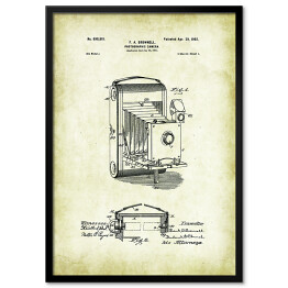 Plakat w ramie F. A. Brownell - patenty na rycinach vintage